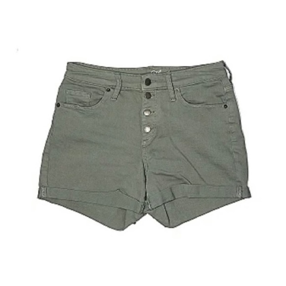 Universal Thread Green Button Up Shorts Size 6/28 - image 4